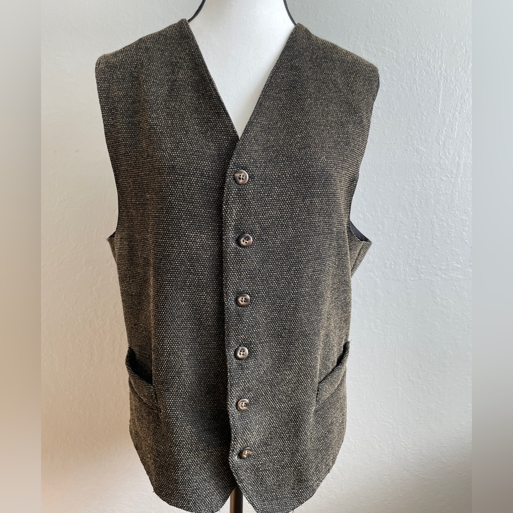 Vintage 90s Baracuta wool blend BoHo Vest Size L Academic